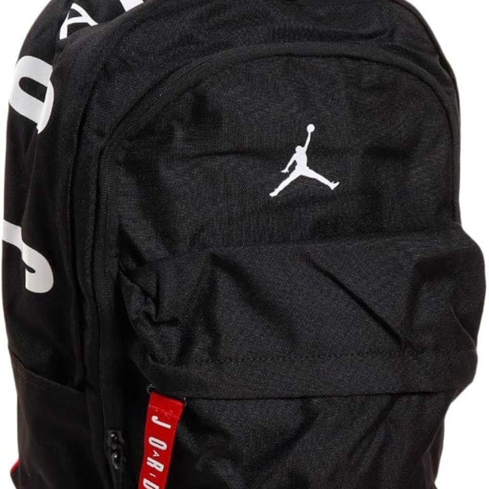 NWT Air Patrol Michael Jordan Black Backpack with White Logo